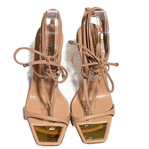 SCHUTZ  VIKKI LEATHER SANDALS - Picture 3 of 11